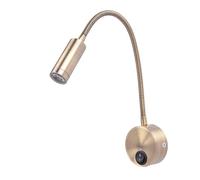 Yardenfun Lámpara De Lectura Led Europea Para Pared Interruptor, Luz Cálida 3w, Material Abs Resistente Al Agua, Protección Ocular, Adecuado Para Dormitorio y Estudio, 1 Unidad