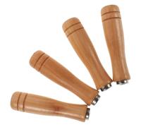 Yardenfun Mango Ergonómico de Madera para Lima de Metal 6 MM Juego de 4 Piezas Portátil Mango Resistente Multiusos para Herramienta de Corte y Repuesto Bricolaje