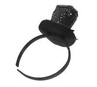 Yardenfun Mini Top Hat Headband Embellished With Sequins And Bow Comfortable Fascinator Hair Hoop For Women For Halloween Tea Party Costume And Cosplay Events