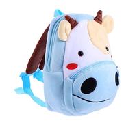 Yardenfun Mochila De Peluche para Niños Pequeños Mochila Jardín De Infantes Felpa Suave Diseño Animal Vaca Tamaño Mediano Transporte Liviano Escolar