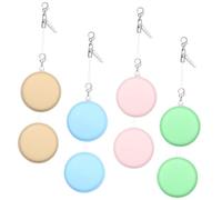 Yardenfun Paños de Limpieza para Pantalla y Gafas Forma Macaron, 8 Piezas Portátiles y Ligeras, Material Pp y Silicona Llavero para Uso Diario Color Aleatorio