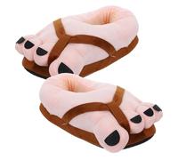 Yardenfun Pantuflas Divertidas de Cosplay de Cavernícola Talla 36-41 Color Café de Felpa Cálida para Hombre y Mujer Dedos Gruesos Gigantes Pantuflas Cómodas para Interiores y Disfraces