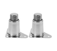 Yardenfun Patas Ajustables de Acero Inoxidable para Muebles con Brida, Altura Regulable 10 Cm, Soporte Resistente para Estufas, Armarios y Escritorios, 2 Juegos con Placa Triangular