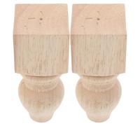 Yardenfun Patas de Madera sin Tratar para Muebles 2 Unidades Patas de Sofá y Mesa 6X15 CM Hechas a Mano para Armarios y Sillones Ideales para Decoración y Reparación de Muebles