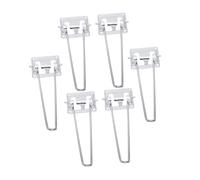 Yardenfun Patas Plegables para Mesa de Escritorio Metálicas Resistentes al Desgaste 6 Unidades Patas de Horquilla para Mesa Auxiliar y Mini Escritorio el Hogar