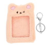 Yardenfun Photocard Holder Keychain Lovely Plush Rabbit with PVC and Felpa, Card Sleeve for Boys Suitable for Camping and Dating