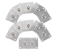 Yardenfun Placas de Montaje para Patas de Sofá 12 Unidades 6x6 Cm Grosor 1,5 Mm Tuerca M8 Herrajes para Reparación y Fijación de Muebles Hogar Piezas de Repuesto