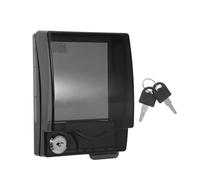 Yardenfun Protector de enchufes impermeable | Tapa de enchufe con cerradura para baño y cocina | Caja de pared antisalpicaduras para interruptor tipo 86, color negro