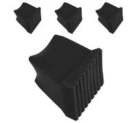 Yardenfun Protectores Antideslizantes para Pies de Escalera 4 Unidades de Caucho Resistente Negro 2,5 X 2,5 Cm para Escaleras Plegables, Parachoques de Goma Que Protegen Suelos y