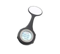 Yardenfun Reloj De Enfermera Digital LCD Negro Reloj De Bolsillo Colgante Accesorios para Enfermeras para Médicos y Profesionales Salud