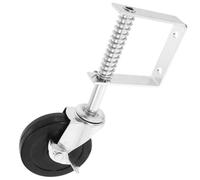 Yardenfun Rueda Soporte Puerta Resorte, Ruedas Giratorias Galvanizadas de 4 Pulgadas Amortiguación para Puertas de Madera y Portones de Finca, Uso en Patios y Fábricas