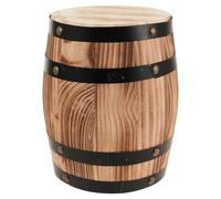 Yardenfun Taburete Retro de Barril de Vino de Roble 21 CM Color Medio Quemado Taburete de Jardín Vintage Multifuncional para Patio y Balcón Accesorio Decorativo Rústico Portátil para