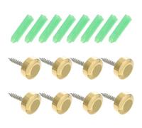 Yardenfun Tapas Decorativas para Tornillos de Latón Puro 16 MM 8 Unidades Acabado Espejo Dorado para Tornillos de Espejos y Letreros Hardware Resistente para Publicidad y Decoración