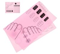 Yardenfun Tapete para Práctica de Coloración de Silicona para Estampación de Uñas 28x21cm Super Flexible y Guía de Pegatinas en Manicura Profesional