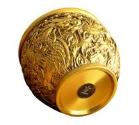 Yardenfun Tazón de de Latón con Diseño de Dragón para Decoración de Oficina y Mesa como y Adorno Feng Shui Cuenco de Dinero para Hogar