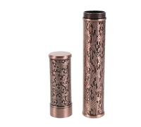Yardenfun Tubo Humidor Metálico para Cigarros Individuales Color Cobre, Estuche Portátil Sellado para Almacenamiento de Viaje, Protector Hermético para Cigarros