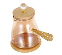 Yardenfun Turkish Pot With Heat-resistant Long Handle Glass Brewer For Home And Cafe Greek Tea Maker And Hot Melting Pot Preserves Natural Flavors
