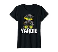 Yardie Jamaica Girl Moño de Pelo desordenado Mujer jamaicana Orgullo Camiseta