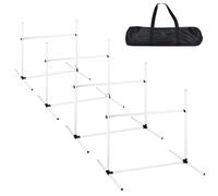 YARDIN Agility - Juego de 4 barreras de agilidad para perros, altura regulable, juego de barras de eslalom con bolsa de transporte, equipo de entrenamiento para mascotas, 104 x 70 x 101 cm, color