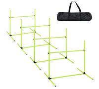 YARDIN Agility - Juego de 4 barreras de agilidad para perros, altura regulable, juego de barras de eslalom con bolsa de transporte, equipo de entrenamiento para mascotas, 104 x 70 x 101 cm, color