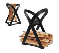 YARDIN Divisor manual para leña de galletas Kindling de acero al carbono, herramienta manual de separación para leña portátil, separador de registros para camping, hogar, barbacoa, chimenea (tipo B)