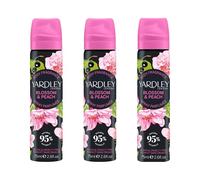 Yardley London Blossom and Peach Spray Corporal, Spray Corporal Floral para Mujer con Notas de Cítricos y Grosella Negra, Bruma Corporal Blossom para Mujer 3 x 75ml