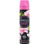 Yardley London Blossom & Peach 75ml Vaporizador Corporal | Floral Body Mist with Notes of Citrus and Cassis, Fresh Blossom Fragrance, 95% Natural, Vegan and Cruelty Free