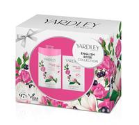 Yardley London Body Powder & Soap Collection - Aromas de rosa inglesa, cuidado diario de la piel floral, set de regalo de lujo vegano para mujeres