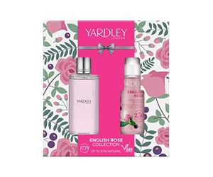 Yardley London English Rose EDT & Mist Set Gift box - Gifts for Women - Vegan friendly, Cruelty free, Multi