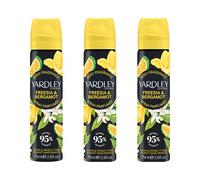 Yardley London Freesia and Bergamot Spray Corporal, Spray Corporal Floral para Mujer con Notas de Bergamota y Limón, Bruma Corporal Freesia para Mujer 3 x 75ml