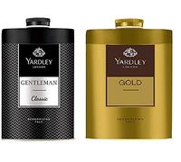 Yardley London Gold Desodorizante Talco en polvo con Gentleman Talco para hombres, 250 g, paquete de 2 unidades