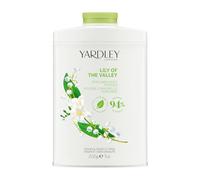 Yardley London Lily of the Valley Body Powder, Dusting Talc, 200g | Perfumed Body Powder Helps with Odour Control and Chafing, 94% Natural Ingredients, Vegan and Cruelty Free, UK Made