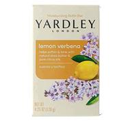 Yardley London Pastilla de jabón de limón y verbena con manteca de karité y aceite puro de cítricos, hidratante, 120 g (Pack de 1)