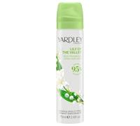 Yardley Londres Lirio de los valles fresco cuerpo fragancia | Floral Body Mist with Notes of Pear and Freesia, Delicate Lily Perfume, 95% Natural, Vegan and Cruelty Free, UK Made