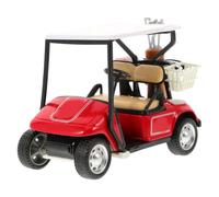 Yardwe 1:36 aleación modelo carro de golf coche juguete mecanismo de retirada realista carro de golf adorno para escritorio sala de estar decoración