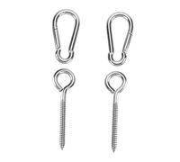 Yardwe 1 Juego/4 Uds Hamaca Columpio Silla Colgante Accesorios Yoga Suspensión Kit Hamaca Colgante Kit Porche Columpio Muelles Perchero Perchas De Acero Inoxidable De Resistencia