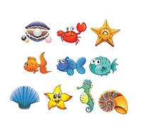 Yardwe 1 Juego Adhesivos Antideslizantes para bañera Animales No Deslizante Shower Slip Antideslizante bañera Vida Marina Pegatinas de Pared Calcomanía Antideslizante para bañera