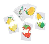 Yardwe 1 Juego Cartas De Rompecabezas De Emparejamiento Juguetes Aprendizaje De Frutas y Verduras Tarjetas De Aprendizaje De Verduras Tarjeta De Aprendizaje Cognitivo Papel