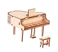 Yardwe 1 Juego De Cajas De Música para Piano Hechas A Mano Modelo Educativo Rompecabezas 3D para Adornos De Piano De Madera
