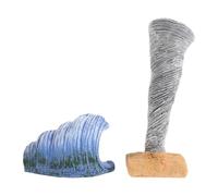 Yardwe 1 Juego de Figuras de Resina de Tornado y Olas del océano para decoración de mesas de Arena. Mini Tornado de Olas del océano, Accesorios didácticos, Juguetes Stem para niños, para enseñar y