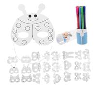 Yardwe 1 Juego De Máscaras DIY Para Colorear Animales Kit Para Pintar Pijamas Para Niñas Y Máscaras Para Fiesta De Halloween Máscara De Cabeza De Dibujos Animados Máscara Peluda