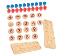 Yardwe 1 Juego Herramientas de Enseñanza Matemática Cognitivos de Cálculo de Madera Educación Temprana Desarrollo de Habilidades Pequeños
