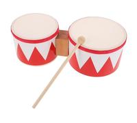 Yardwe 1 Juego Juguetes De Tambor De Bongo Tambor De Bongos Bongós para Tambor De Mano Batería Tambor para Cantar y Bailar Tambores para Rojo Madera