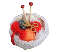 Yardwe 1 Juego Kit de Cesta de Tejer para Casa de Muñecas Decoración de Escena Accesorios Miniatura