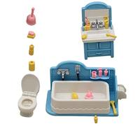 Yardwe 1 Juego Mini Juego de baño Doll House Accesorios muñecos Bath Toys Juguetes Mini Muebles Juguete en Miniatura Modelo de Mini Mueble Mini Adorno de casa Mini Modelo el plastico