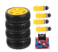Yardwe 1 Juego módulo robotito Motor odroid droidables Robotic chasis de Coche Inteligente Rueda robótica Placa controladora de accionamiento el plastico Yellow