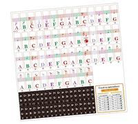 Yardwe 1 Juego Pegatinas de llaves electrónicas de colores numerado notas - Adhesivos teclas piano - Pegatinas teclas electrónicas suministros de instrumentos piano electrónico pegatinas