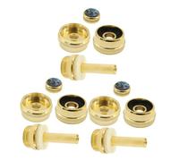 Yardwe 1 Juego Traje de trompeta colorido hebilla de pistón de trompeta suministros de trompeta botón de pistón de trompeta botones a presión de trompeta broche de presión Metal Dorado