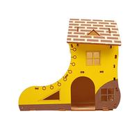 Yardwe 1 Pc Villa de hámster Jaula para Conejillo de Indias ratón Nido Cerdo Juguete Rata casa Hamster casita Hamster Columpio para hámster casa de hábitat Natural para Mascotas de Madera