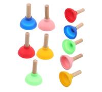 Yardwe 10 Piezas Accesorios mágicos Juguete de Broma Plunger de Juguete Plunger de baño desatascador de Inodoro único émbolo Lindo Juego del desatascador del Inodoro pequeño émbolo Madera